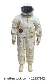 astronaut in a spacesuit under the white background