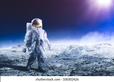 Astronaut standing on the moon "Elements of this image were NOT furnished by NASA"