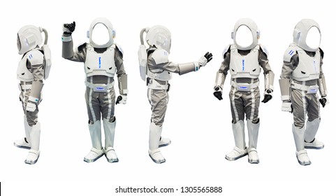 Astronaut Suit Isolated. 
