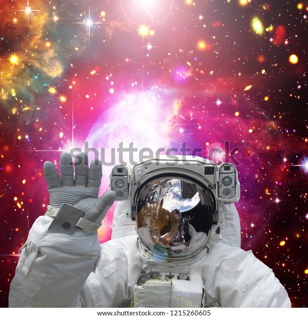 Astronaut Waves Elements This Image Furnished Stock Photo 1215260605 ...