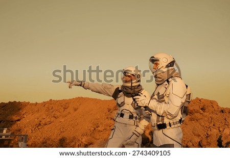 Astronauts discussing plan during Mars mission training