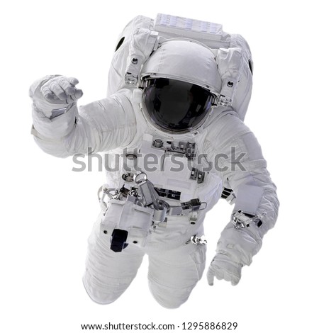 The Astronautt isolated on white background with Clipping Path - Elements of this Image Furnished by NASA.