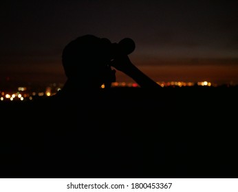 Astronomical Binoculars Observation By Night