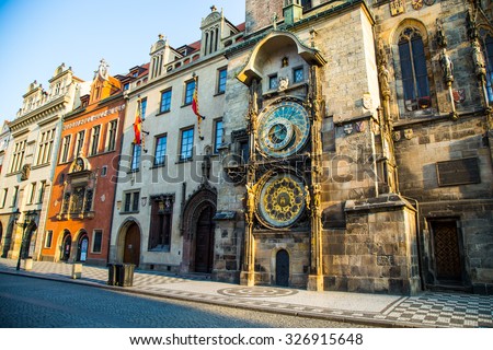 Astronomical clock in Prague, Czech Republic, Europe