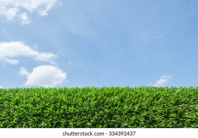 Astroturf And Sky Background