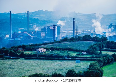 Carreño, Asturias, Spain. 08-27-2019. Aboño thermal power plant is a conventional cycle thermoelectric installation located next to the port of Gijón