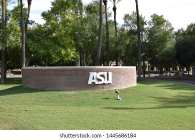 ASU Sign At Arizona State University West Campus In Glendale Arizona 7/7/19