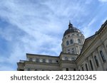 Asymmetrical view of the Kansas statehouse