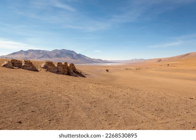 Atacama Desert dramatic volcanic landscape at Sunset, Northern Chile, South America - Powered by Shutterstock