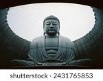 Atama Daibutsu, a large Buddha statue at Hill of Buddha, located in Hokkaido Prefecture’s Sapporo City