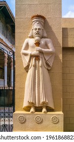 Atash Behram Fire Temple Gate Statue. Udvada Parsi Holy Place.