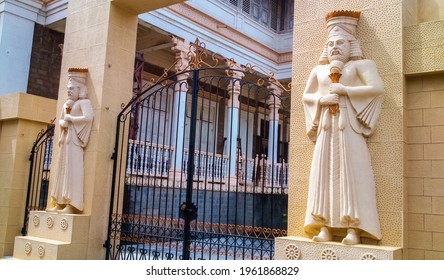 Atash Behram Fire Temple Gate. Udvada Parsi Holy Place.