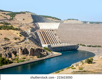 Ataturk Dam On The Euphrates River, Turkey