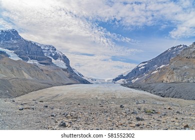 The Athabasca Glacier Ice Field In Jasper Canada