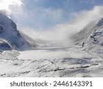 Athabasca Glacier in winter, Columbia Icefield, Jasper National Park, UNESCO World Heritage Site, Alberta, Canada, North America