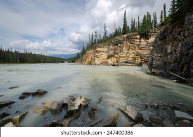 Athabasca River Parkway On Canada