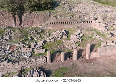 Athena Temple In Assos Ancient City, Behramkale historical ruins. Çanakkale - Ayvacık - TURKEY