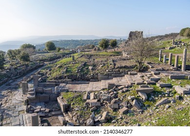 Athena Temple In Assos Ancient City, Behramkale historical ruins. Çanakkale - Ayvacık - TURKEY