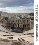 Athens amphitheater with city view 