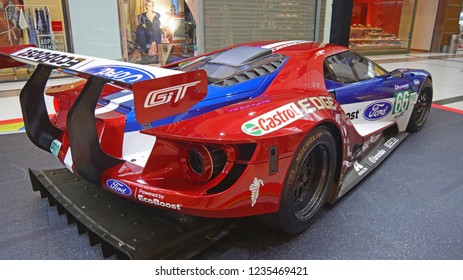 ATHENS, GREECE, April 24,2018. Ford GT Belonging To The No 66 Team Of Chip Ganassi Racing (Drivers : Stefan Mücke / Olivier Pla), A Le Mans Participant, Exhibited In Athens Greece.