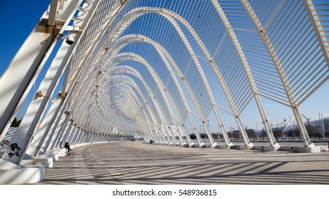 ATHENS, GREECE - JANUARY 2, 2017: The Olympic Plaza Arch