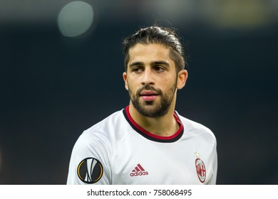 Athens, Greece - November 2, 2017: Player Of Milan Ricardo Rodriguez During The UEFA Europa League Game Between AEK FC Vs AC Milan At OAKA Spiros Louis Stadium