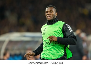 Athens, Greece - November 2, 2017: Player Of Milan Cristian Zapata During The UEFA Europa League Game Between AEK FC Vs AC Milan At OAKA Spiros Louis Stadium