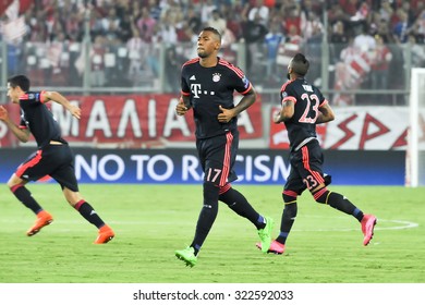 Athens, Greece- September 16, 2015: Jerome Boateng During The UEFA Champions League Game Between Olympiacos And Bayern, In Athens, Greece.