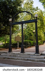 Athens, United States: April 11, 2020: UGA Arch From Side