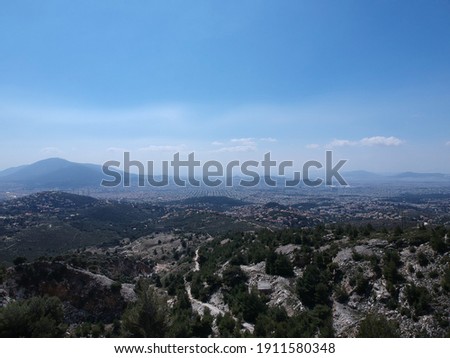 Athens view from Penteli mount