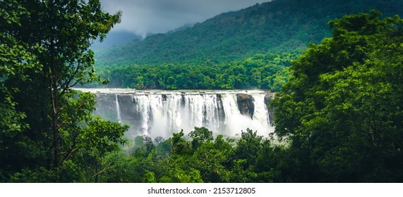 Athirapally Waterfall in Kerala, India.