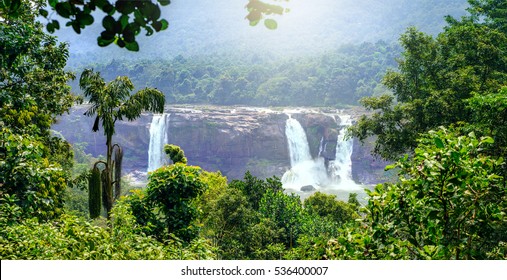 Athirappilly Water Falls, Thrissur District, Kerala State, India