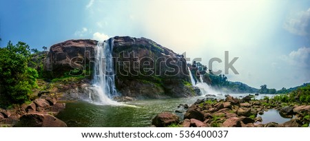 Athirappilly water falls, Thrissur district, Kerala state, India