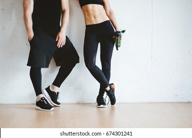 Athlete Couple Lifestyle Fit Fitness Sporty Gym Concept