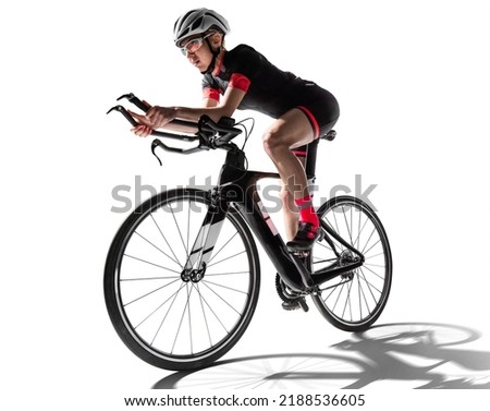 Athlete cyclists in silhouettes on white background. Isolated on white.