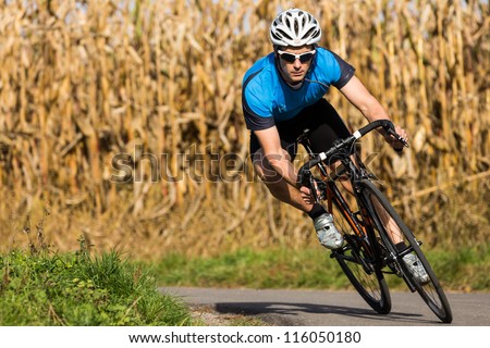 athlete on a race cycle