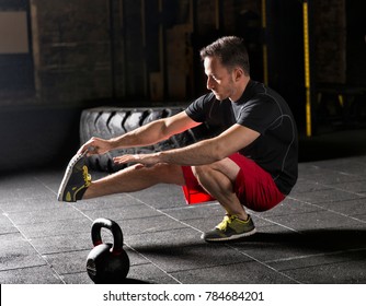 Athlete Practicing Pistol Squats