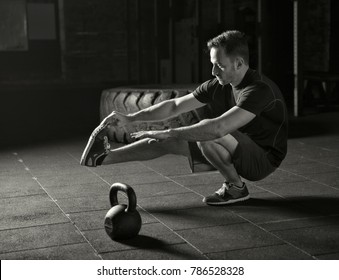 Athlete Practicing Pistol Squats