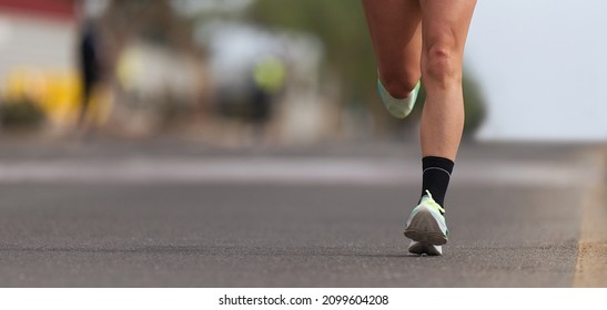 Athlete Runner Feet Running On Road Stock Photo 2099604208 | Shutterstock