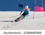 athlete in a special slalom competition