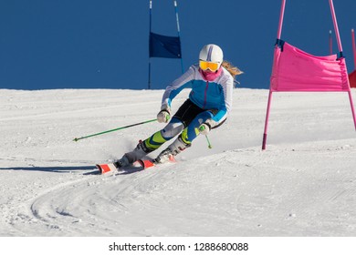 athlete in a special slalom competition