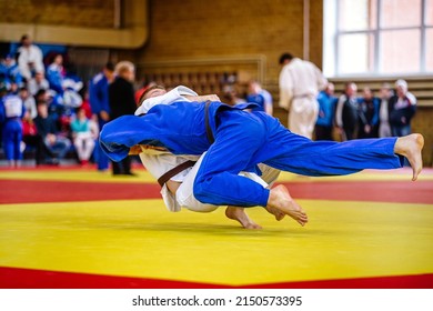 Athletes Judoka Fight Judo Competition