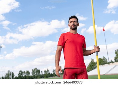 athletic athlete holding javelin. spor concept - Powered by Shutterstock