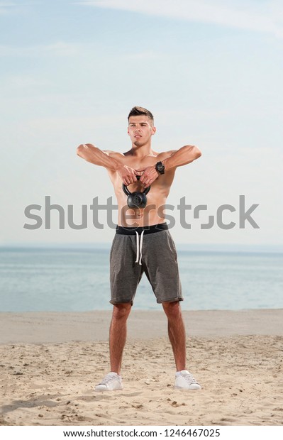 Athletic Hot Handsome Man Short Haircut Stock Photo Edit Now