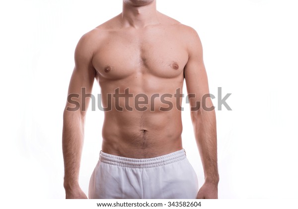 Athletic Nude Muscular Male Body Isolated Stock Photo Edit Now