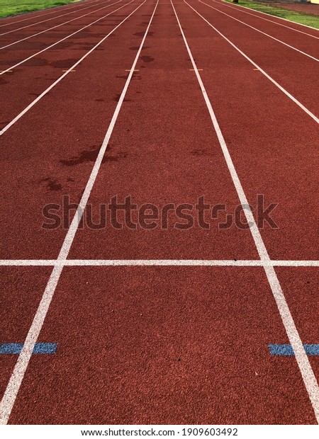 Athletic running and jogging\
track