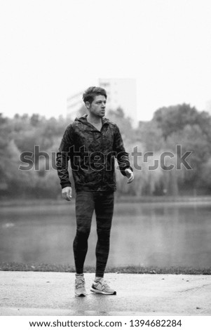 Similar – young tourist walks around the summer city