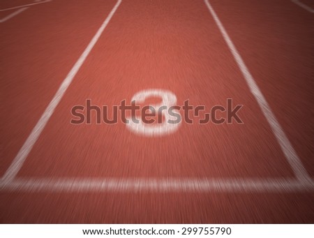 Athletics Track Lane number 3