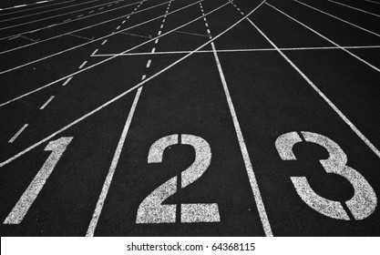 Athletics Track Lane Numbers Stock Photo 65040223 | Shutterstock