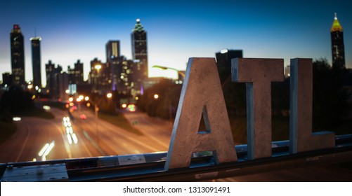ATL sign at night